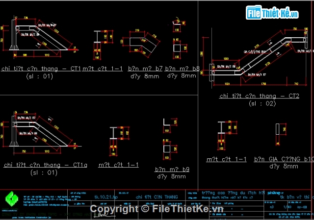 File auotcad bản vẽ,thiết kế 1 thang thoát hiểm,dự toán thang thoát hiểm